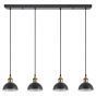 SE21-BR-10-4BL-MS3 MAGNUM BRONZE Black Metal Shade Pendant+ HOMELIGHTING 77-8780