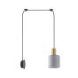 SE21-GM-4-NM1W-SH2 ADEPT TUBE Gold Matt Wall Lamp Gray Fabric Shade+ HOMELIGHTING 77-8825