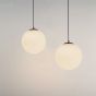 SE1110-1-OP ALESSIA Φ10 WHITE OPAL GLASS PENDANT METAL CHROME BODY Ζ3 HOMELIGHTING 77-8901