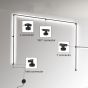 SM-1050-10 Linear Slim Lighting Surface Mounted 1050 flloodlight 105cmx1,5cm 10W 1050lm DC24V HOMELIGHTING 77-9071