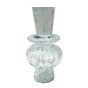 ΒΑΖΟ ΓΥΑΛΙΝΟ ΜΕ ΛΕΥΚΕΣ ΛΕΠΤΟΜΕΡΕΙΕΣ 15x15x29cm Eurolamp 819-01041
