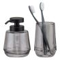 Mood grey set δοχείο κρεμοσάπουνου 380 ml & ποτήρι οδοντόβουρτσας Sealskin 800053