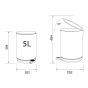 Mind black 5L κάδος απορριμμάτων Sealskin 800063