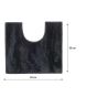 Doux 45x50 dark grey πατάκι λεκάνης Sealskin  800116