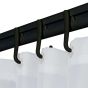 Easy roll hooks 12 pcs black κρίκοι κουρτίνας μπάνιου Sealskin  800129