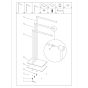 Tube chrome κρεμάστρα επιδαπέδια 3 θέσεων Sealskin 800202