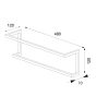 Carre White Κρεμάστρα Επιτοίχια 48cm Sealskin 800258
