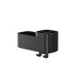 Tiger 2-Store Επιτοίχιο Ράφι με Θήκες και Κρεμάστρες 25 cm Black 800374 800374