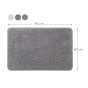 Cosima Πατάκι Μπάνιου 60x90cm Grey Sealskin 800630