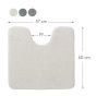 Cosima Πατάκι Λεκάνης 57x60cm Off-White Sealskin  800635
