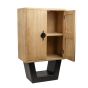 ΜΠΟΥΦΕΣ MDF - ΜΕΤΑΛΛΙΚΟΣ ΦΥΣΙΚΟ - ΜΑΥΡΟΣ 70x35x114cm Eurolamp 810-00244