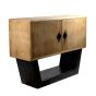 ΜΠΟΥΦΕΣ MDF - ΜΕΤΑΛΛΙΚΟΣ ΦΥΣΙΚΟ - ΜΑΥΡΟΣ 120x40x90cm Eurolamp 810-00245