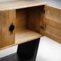 ΜΠΟΥΦΕΣ MDF - ΜΕΤΑΛΛΙΚΟΣ ΦΥΣΙΚΟ - ΜΑΥΡΟΣ 120x40x90cm Eurolamp 810-00245
