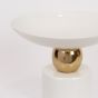 ΜΠΩΛ ΜΕ ΠΟΔΙ ΜΕΤΑΛΛΙΚΟ ΛΕΥΚΟ - ΧΡΥΣΟ 33x15x26cm Eurolamp 819-01102