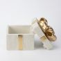 ΚΟΥΤΙ ΔΩΡΟ ΠΟΛΥΡΕΖΙΝ ΕΚΡΟΥ - ΧΡΥΣΟ 14.5x14.5x15.5cm Eurolamp 819-01924