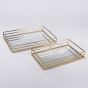 S/2 ΔΙΣΚΟΙ ΜΕΤΑΛΛΙΚΟΙ ΜΕ ΚΑΘΡΕΦΤΗ ΧΡΥΣΟΙ 35x25x6cm / 30.5x20x5.5cm Eurolamp 819-02129