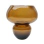 ΒΑΖΟ ΓΥΑΛΙΝΟ ΚΑΦΕ 24x24x26cm Eurolamp 819-01050