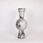 ΒΑΖΟ ΜΕΤΑΛΛΙΚΟ ΜΩΣΑΪΚΟ ΛΕΥΚΟ ΑΝΤΙΚΕ 25x25x66cm Eurolamp 819-01073
