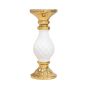 ΒΑΖΟ ΚΕΡΑΜΙΚΟ ΛΕΥΚΟ-ΧΡΥΣΟ 13x13x29.5cm Eurolamp 819-01514