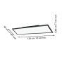 Φωτιστικό Οροφής Πάνελ  L1200xB300xH50 mm Led Tunable Remote-App 33,5w 4150lm Μαύρο Eglo Salobrena-Z 900053
