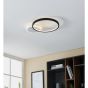 Πλαφονιέρα Οροφής Μαύρο 40,5cm LED 3000-6500Κ 2100lm Μνήμη,Tηλεχειριστήριο, Νυχτός Eglo Gafares 900421