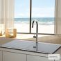 Νεροχύτης Κουζίνας Ανοξείδωτος Iris 89,7x51 Αpell Inox White glass 9320-110300