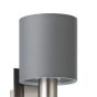 Φωτιστικό Απλίκα  1xE27+Led 1x3,8w Warm White 320lm L150xA195xH380mm Νίκελ Ματ- Ύφασμα Γκρι Elephant Eglο Pasteri 96481