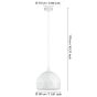 Eglo Roccaforte Κρεμαστό Φωτιστικό Μοντέρνο Μονόφωτο Καμπάνα Λευκό 97854