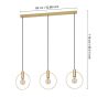 Eglo Manizales Μοντέρνο Κρεμαστό Φωτιστικό Τρίφωτο Ράγα με Ντουί E27 σε Χρυσό Χρώμα 98835