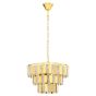 Eglo Erseka Πολυέλαιος 5xE14 Ø38cm με Κρύσταλλα Χρυσός 99098 99098