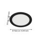 Σποτ Στρογγυλό Χωνευτό Μαύρο 15,5cm IP44 LED 10,5w 3000K 1350lm Eglo Fueva-5 99212