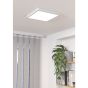 Πλαφονιέρα Λευκή Τετράγωνη 28,5cm IP44 LED Panel 20w 3000K 2400lm Eglo Fueva 5 99268
