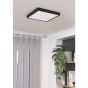 Πλαφονιέρα Μαύρη Τετράγωνη 28,5cm IP44 LED Panel 20w 3000K 2400lm Eglo Fueva 5 99271