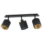 Φωτιστικό Σποτ Τρίφωτο 33,50 εκ. Ø12 εκ. 3*Ε27 Μαύρο -Χρυσό Eglo Esteperra 99278
