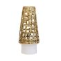ΒΑΖΟ ΚΕΡΑΜΙΚΟ ΛΕΥΚΟ-ΧΡΥΣΟ 15.5x15.5x35 cm Eurolamp 819-01497