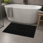 Πατάκι Μπάνιου Chenille 45x70cm Μαύρο MRShome DC-023001