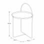 Side Table Μεταλλικό Φ40x65cm Black MRShome  DF-0034000