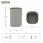 Σετ Μπάνιου από PP 3 Τεμαχίων Grey MRShome DF-0057002