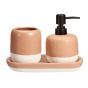 Σετ Μπάνιου από Δολομίτη με PP 3 Τεμαχίων Pink 7613 MRShome DF-0067001