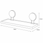 Ράφι Μπάνιου από ABS 32x11.5x11.7cm White/Grey MRShome DF-0080000