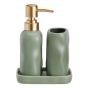 Σετ Μπάνιου Stoneware 3 Τεμαχίων Green 5635U MRShome DF-0093003