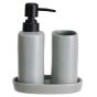 Σετ Μπάνιου Stoneware 3 Τεμαχίων Cool Grey 5U MRShome DF-0094002