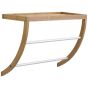 Κρεμάστρα Τοίχου με Ράφι Bamboo 45x20x34cm Μπεζ/Λευκή MRShome DS-1140000