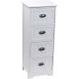 Συρταριέρα MDF με 4 Συρτάρια Λευκή 35x30x90cm MRShome DS-1298000