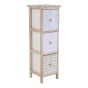 Συρταριέρα MDF με 3 Συρτάρια 25x25x77cm Φυσική με Σχέδια MRShome DS-1309000