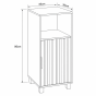 Έπιπλο Ξύλινο με Ντουλάπι και Ράφι Καφέ 35x30x86cm MRShome DS-1371000