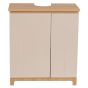 Έπιπλο Νιπτήρα Ξύλινο 62x30x70cm Μπεζ/Καφέ MRShome DS-1379000