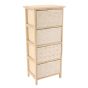 Συρταριέρα MDF με 4 Συρτάρια 37.5x27.5x86cm Μπεζ με Σχέδια MRShome DS-1398000