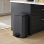 Κάδος Soft Close Μεταλλικός 30L Μαύρος Ματ 36.5x25x54cm MRShome  DS-8847000