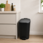 Κάδος Soft Close Μεταλλικός 20L Μαύρος Ματ 23x38x37.5cm MRShome DS-8849000
